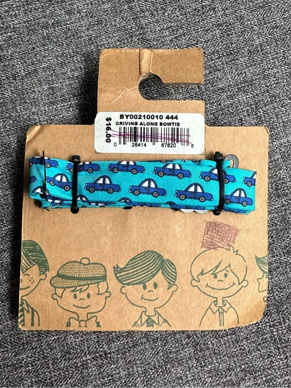 NWT Wembley Boys Bow Tie Driving Along Bowtie Blue Cars Kids